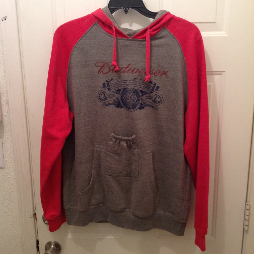 Men's Budweiser Hoodie And Size Large